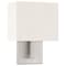 Access Lighting Mid Town, 1 Light LED Wall Sconce, Brushed Steel Finish, Fabric 64061LEDDLP-BS/WH - alternate 7